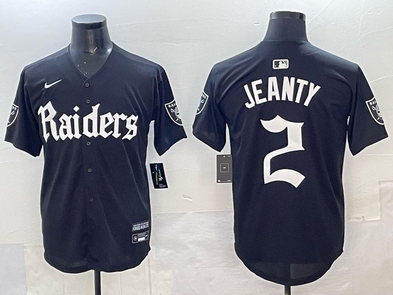 Men 2025 Oakland Raiders #2 Jeanty Black 6th generation Joint Name Nike Limited NFL Jersey style 01->oakland raiders->NFL Jersey